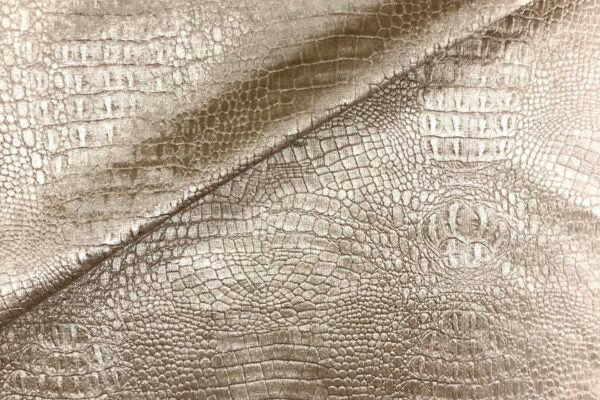 Velvet Croco Goud/Beige